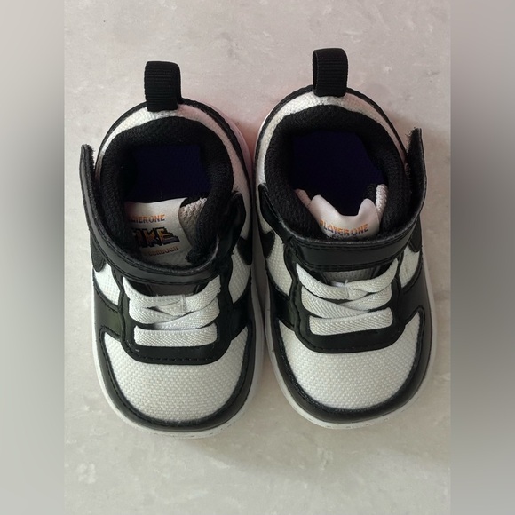 Nike Court Borough Toddler Shoes, White/Black, Size 3C - Picture 3 of 7